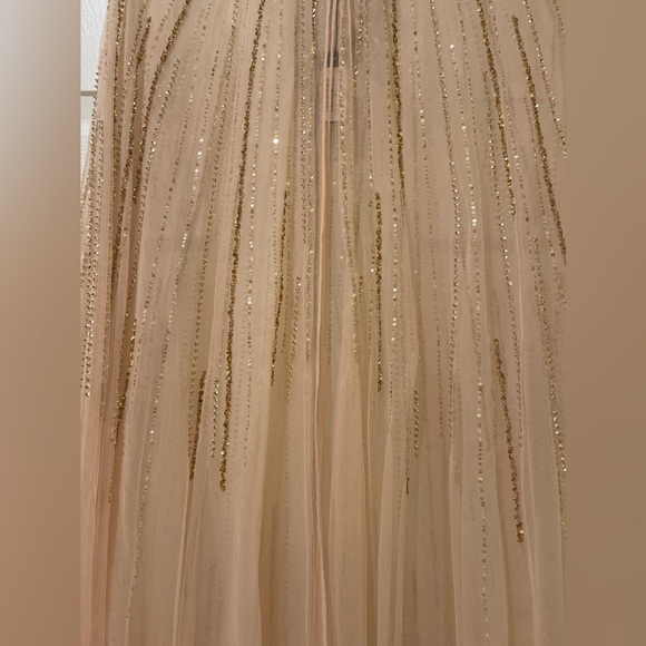 Marchesa | beaded nude gown w/ sheer cape - Picture 12 of 12